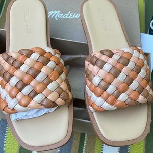 Madewell Multicolor Braided Sandals never worn